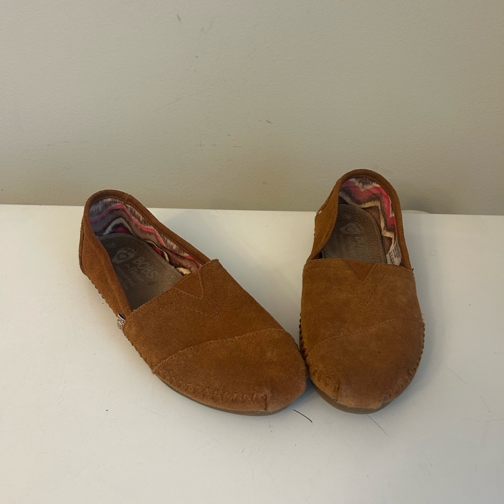 Bobs‎ Luxe Chestnut Shoe Moccasin Peace Espadrilles Slip On Flat Ballet Size 6.5